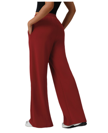 High Waist Drawstring Exercise Casual Pants Autumn Winter Yoga Wide Leg Pants Fashionable All Match Loose Casual Pants